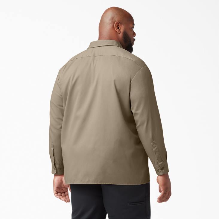 Heren Dickies werkhemd met lange mouwen woestijnzand (ds) werk kleding 6F0X561