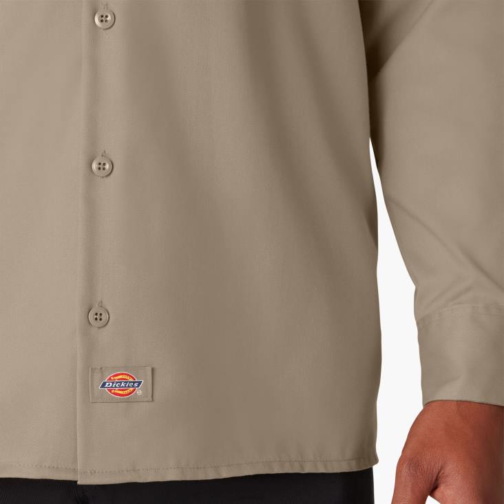 Heren Dickies werkhemd met lange mouwen woestijnzand (ds) werk kleding 6F0X561