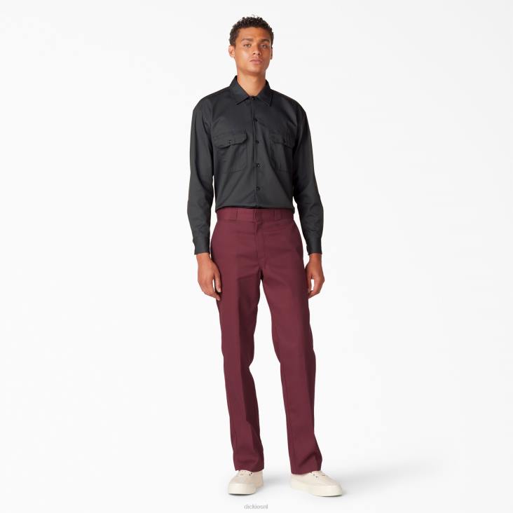 Heren Dickies werkhemd met lange mouwen zwart (bk) werk kleding 6F0X557