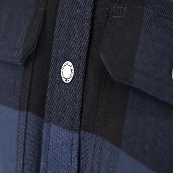 vrouwen Dickies duratech renegade flanellen overhemd inkt marine buffel plaid (a1c) werk kleding 6F0X1998