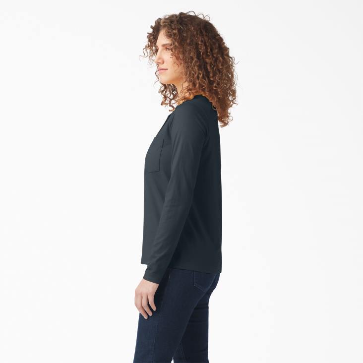 vrouwen Dickies zwaargewicht henley bosheide (f1h) werk kleding 6F0X2197