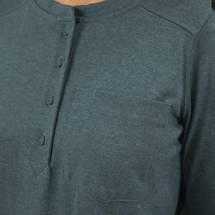 vrouwen Dickies zwaargewicht henley bosheide (f1h) werk kleding 6F0X2197