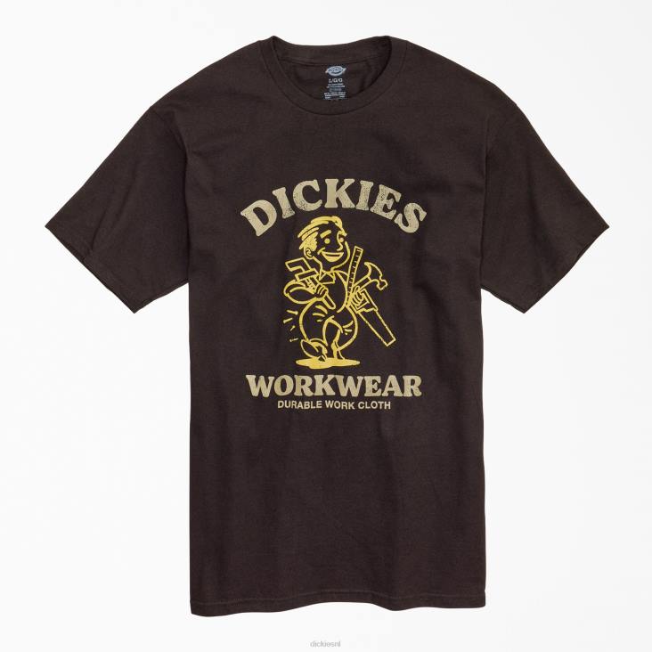 Heren Dickies duurzaam grafisch t-shirt van werkstof zwart (kbk) werk kleding 6F0X910