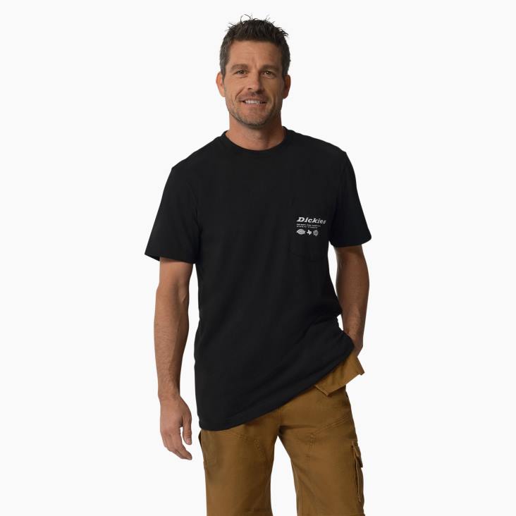 Heren Dickies united by work grafisch t-shirt zwart (b25) werk kleding 6F0X880
