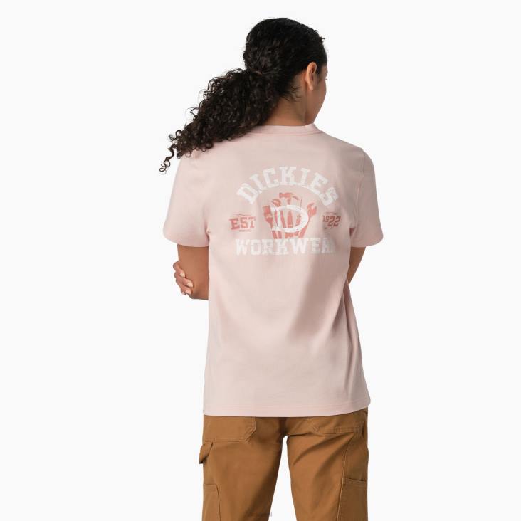 vrouwen Dickies zwaargewicht werkkleding grafisch t-shirt lotusroze (lo2) werk kleding 6F0X2118