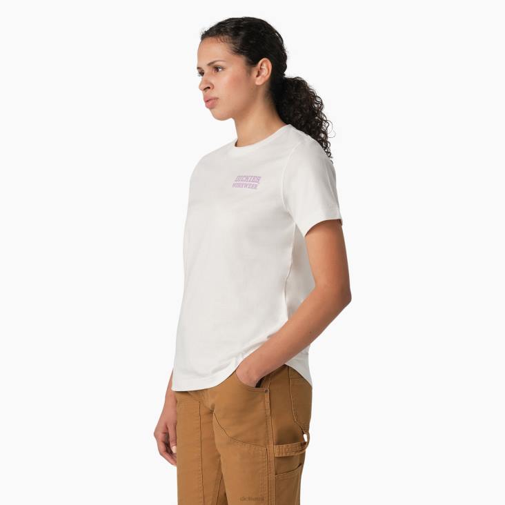 vrouwen Dickies zwaargewicht werkkleding grafisch t-shirt wit (wh) werk kleding 6F0X2119