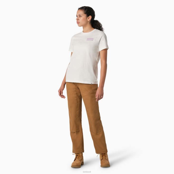 vrouwen Dickies zwaargewicht werkkleding grafisch t-shirt wit (wh) werk kleding 6F0X2119