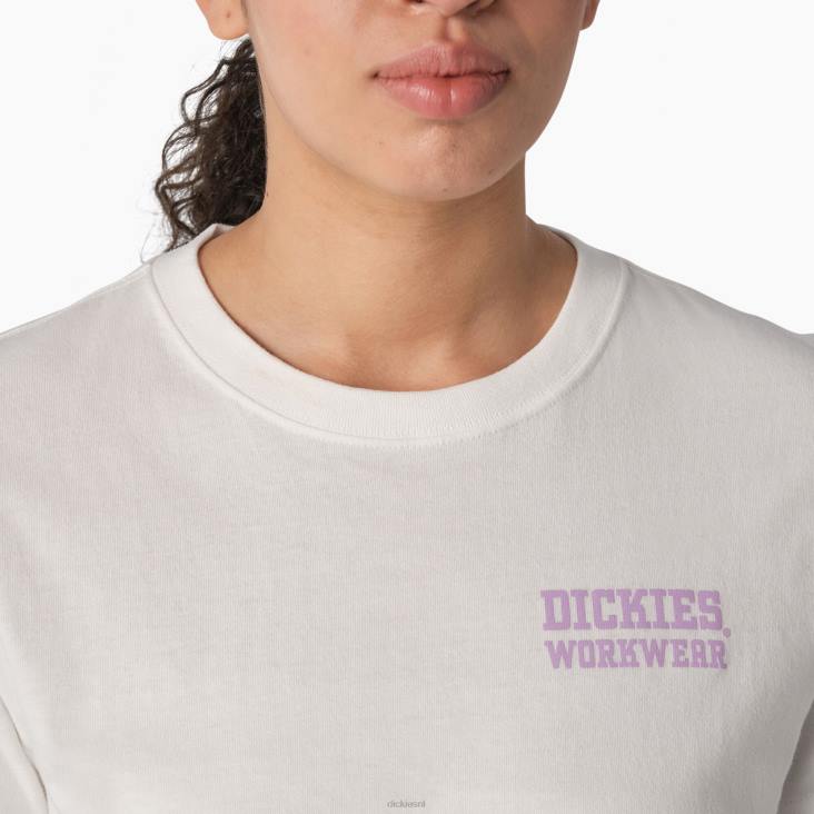 vrouwen Dickies zwaargewicht werkkleding grafisch t-shirt wit (wh) werk kleding 6F0X2119