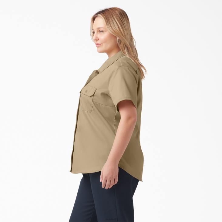 vrouwen Dickies plus 574 origineel werkoverhemd militair kaki (ksh) werk kleding 6F0X1538