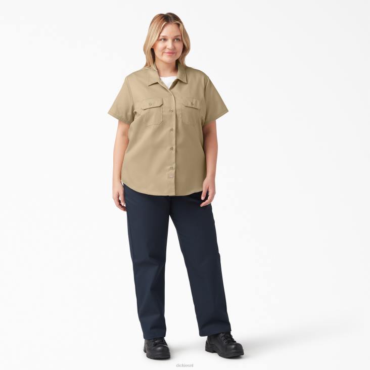 vrouwen Dickies plus 574 origineel werkoverhemd militair kaki (ksh) werk kleding 6F0X1538